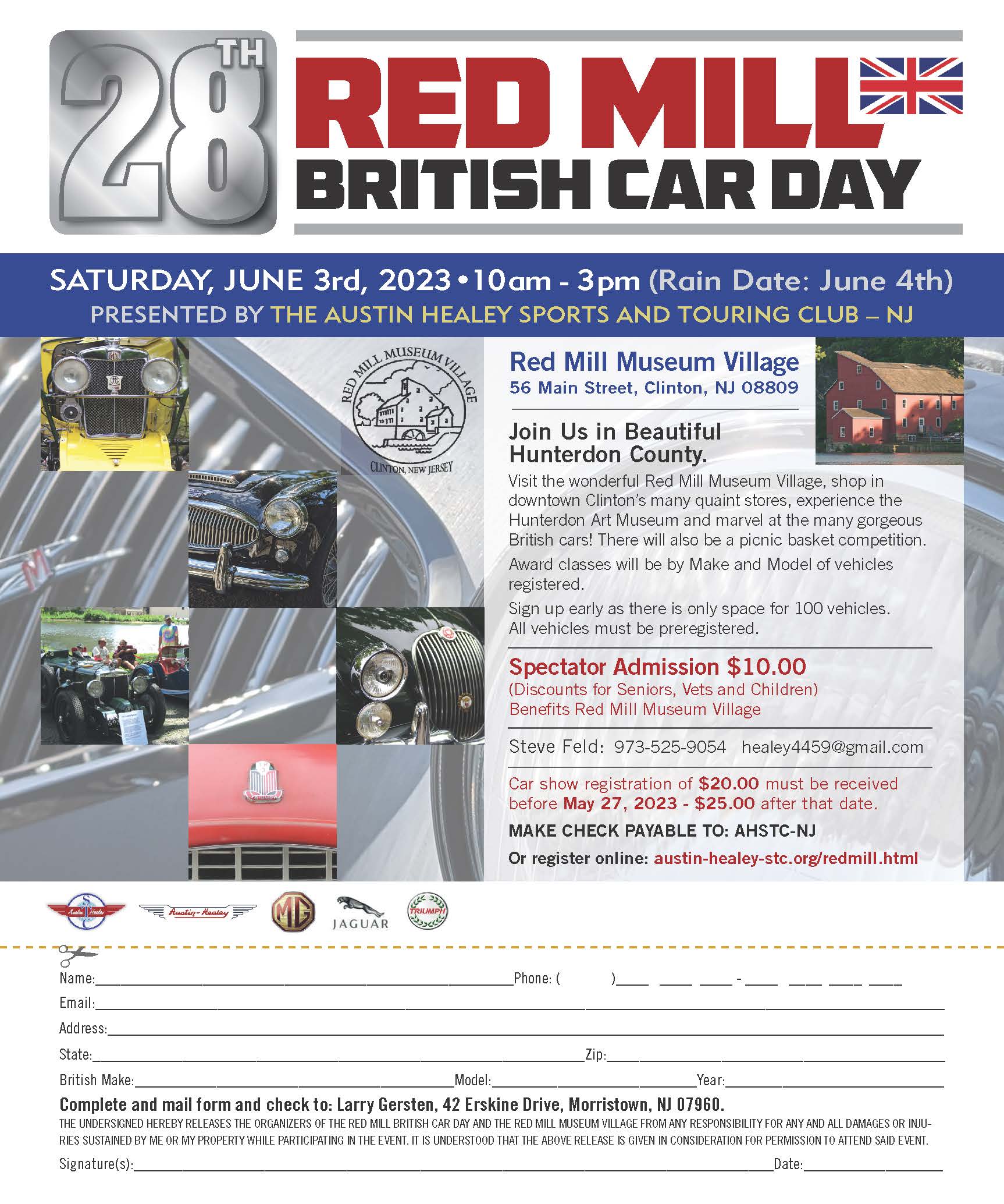 28th Red Mill British Car Day @ Red Mill Museum Village