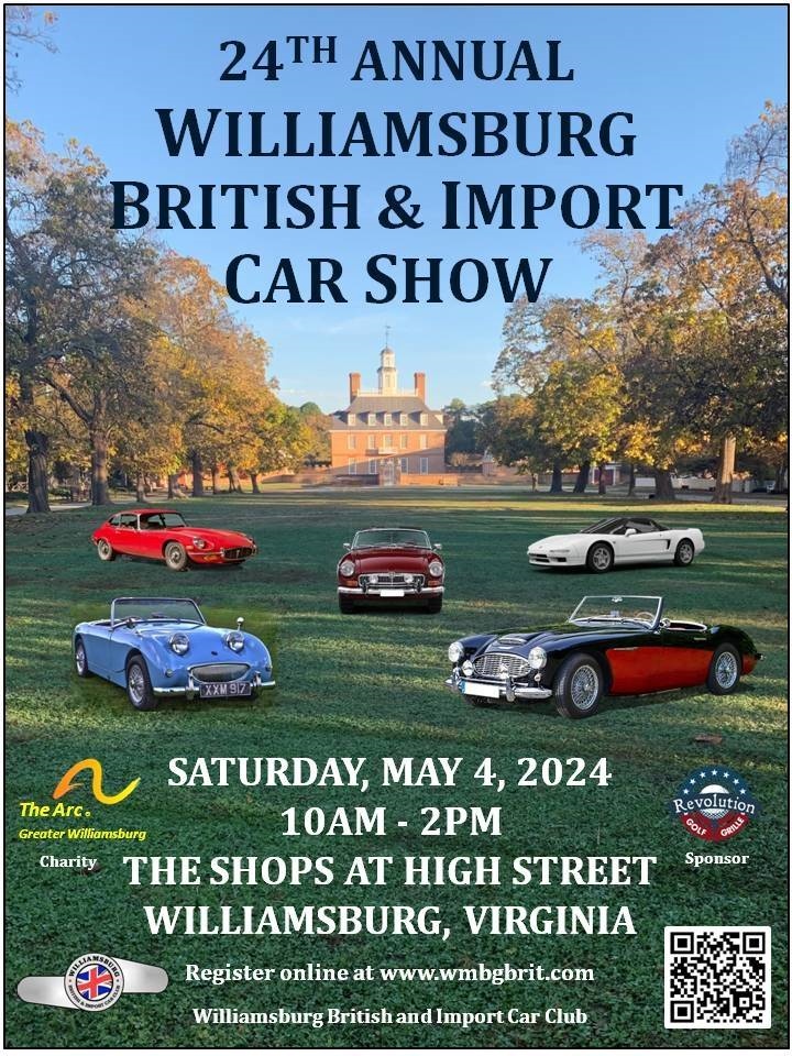 Williamsburg British and Import Car show @ The Shops at High Street